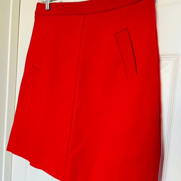 Bright red a-line skirt stretchy and gorgeous - Picture 2 of 5